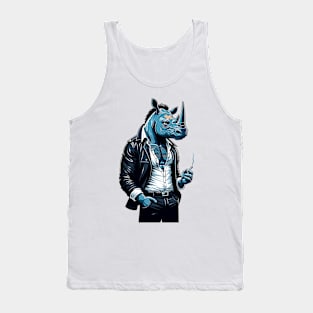 Yakuza Rhino - Tattooed & Fierce 90s Cartoon Art Tank Top